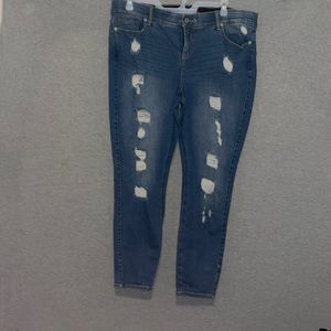 Torrid Premium Skinny Jeans With Distressed Holes